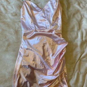 Lucy in the Sky Elegant Pink Satin Dress